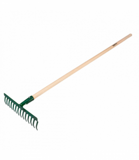 Grabie uniwersalne proste, 14 zębów, głowica nitowana, trzonek drewniany GTX VERTO 15G057