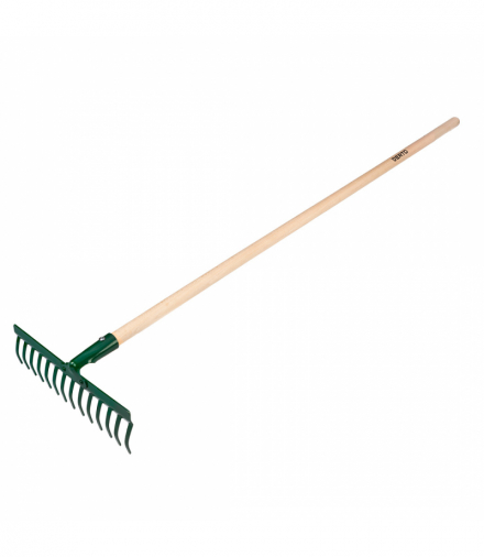 Grabie uniwersalne proste, 14 zębów, głowica nitowana, trzonek drewniany GTX VERTO 15G057