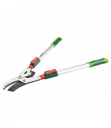 Sekator do gałęzi kowadełkowy teleskopowy 670 mm, średnica cięcia 45 mm, uchwyty aluminiowe GTX VERTO 15G259