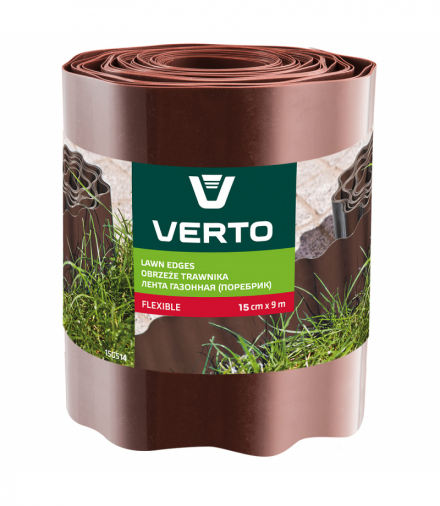 Obrzeże do trawników 15 cm x 9 m, brązowe GTX VERTO 15G514