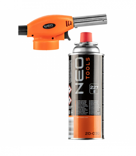 Palnik gazowy nakręcany + nabój z gazem butan, 227g GTX NEO Tools 20-041