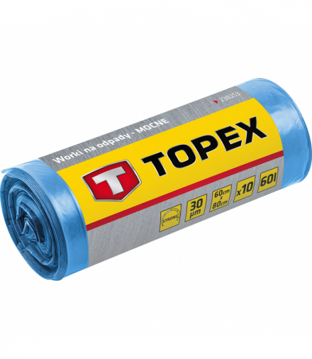 Worki na odpady 240 L, niebieskie, 45 mic GTX TOPEX 23B259