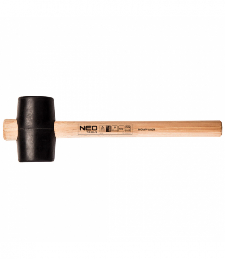 Młotek gumowy 65 mm/425 g, trzonek hikorowy GTX NEO Tools 25-052