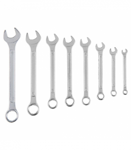 Klucze płasko-oczkowe 6-19 mm, zestaw 8 szt. GTX Top Tools 35D356