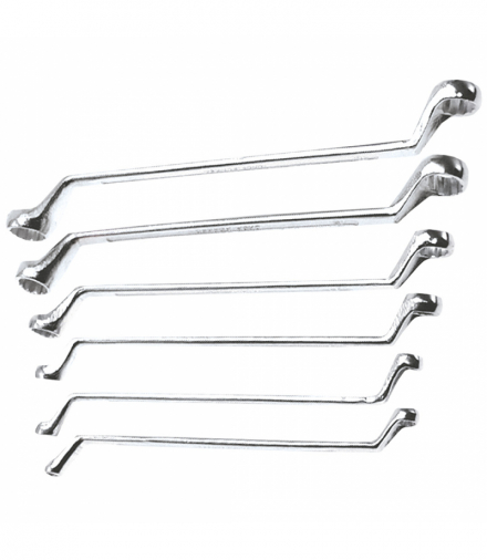 Klucze oczkowe odgięte 6-17 mm, zestaw 6 szt. GTX Top Tools 35D455