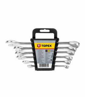 Klucze płasko-oczkowe 8-17 mm, zestaw 6 szt. GTX TOPEX 35D755