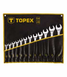 Klucze płasko-oczkowe 13-32 mm, zestaw 12 szt. GTX TOPEX 35D758