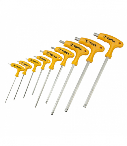Klucze Torx typu "T" T10-T50, zestaw 9 szt. GTX TOPEX 35D968
