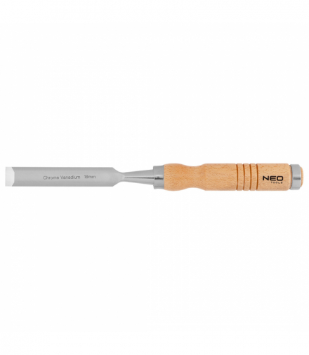 Dłuto 18 mm, CRV, uchwyt drewniany GTX NEO Tools 37-818
