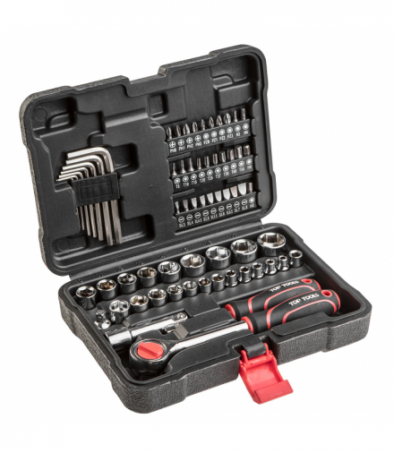 Zestaw kluczy nasadowych 1/4", 3/8", 63 szt. GTX Top Tools 38D515