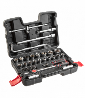Klucze nasadowe 1/4", 1/2", zestaw 47 szt. GTX Top Tools 38D550