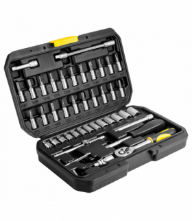 Klucze nasadowe 1/4", zestaw 46 szt. GTX TOPEX 38D640