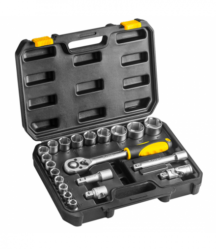 Klucze nasadowe 1/2", zestaw 21 szt. GTX TOPEX 38D642
