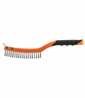 Szczotka druciana, drut stalowy, 3x19 rzędów, ze skrobakiem GTX NEO Tools 39-012