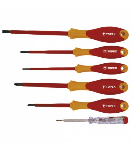 Wkrętaki 1000V, zestaw 6 szt. GTX TOPEX 39D150