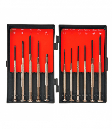 Wkrętaki precyzyjne, zestaw 11 szt. GTX Top Tools 39D194