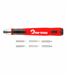 Końcówki wkrętakowe precyzyjne z uchwytem 7 szt. GTX Top Tools 39D197
