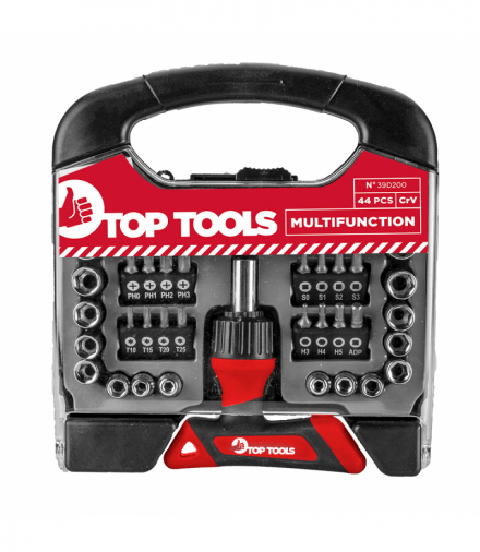 Końcówki wkrętakowe z uchwytem 44 szt. GTX Top Tools 39D200