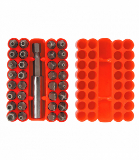 Końcówki wkrętakowe z uchwytem, zestaw 33 szt. GTX Top Tools 39D355