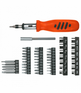 Końcówki wkrętakowe z uchwytem, zestaw 52 szt. GTX Top Tools 39D357