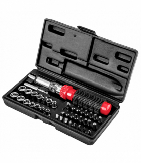Końcówki wkrętakowe i nasadki z uchwytem, zestaw 40 szt. GTX Top Tools 39D386