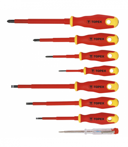 Wkrętaki 1000V, zestaw 8 szt. GTX TOPEX 39D674