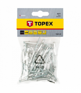Nity aluminiowe 4.0 x 8 mm, 50 szt. GTX TOPEX 43E401