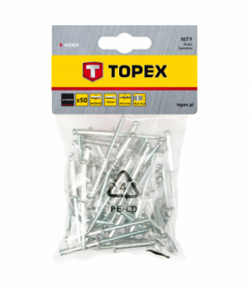 Nity aluminiowe 4.0 x 16 mm, 50 szt. GTX TOPEX 43E404