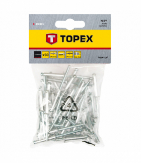 Nity aluminiowe 4.0 x 18 mm, 50 szt. GTX TOPEX 43E405