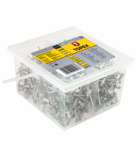 Nity aluminiowe 4.0 x 10 mm, 800 szt. GTX TOPEX 43E421