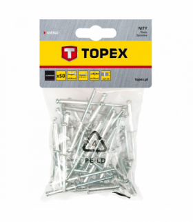 Nity aluminiowe 4.8 x 10 mm, 50 szt. GTX TOPEX 43E502