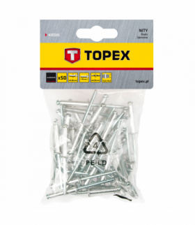 Nity aluminiowe 4.8 x 18 mm, 50 szt. GTX TOPEX 43E505