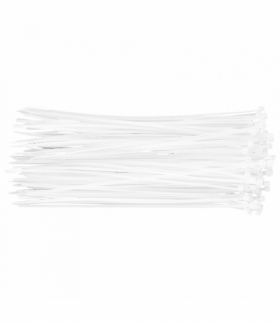 Opaski zaciskowe 2.5 x 200 mm, 100 szt., białe GTX TOPEX 44E971