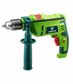 Wiertarka udarowa 600W, uchwyt kluczykowy 13 mm, obroty 0-3000 min?1, walizka GTX VERTO 50G519