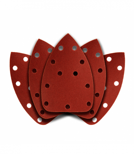 Papier ścierny na rzep delta 140 x 140 x 80 mm, K240, 5 szt., z otworami GTX GRAPHITE 54H015