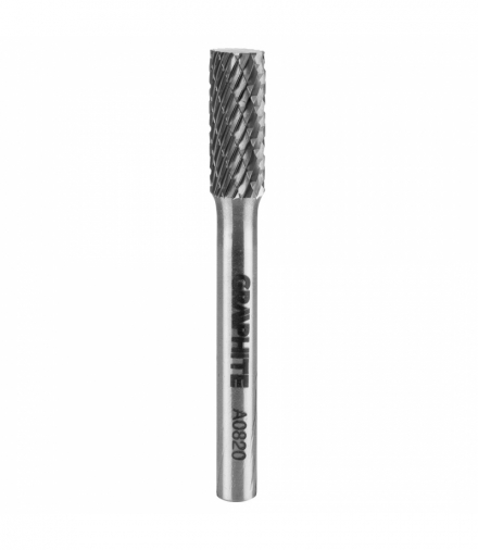 Frez do metalu HM, typ A (walcowy), 8 x 20 mm, trzpień 6 x 45 mm GTX GRAPHITE 55H351