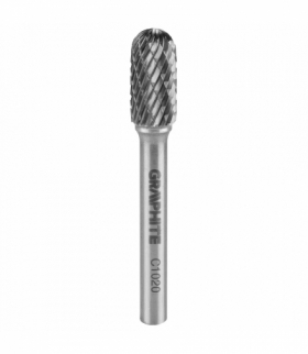 Frez do metalu HM, typ C (walcowy zaokrąglony), 10 x 20 mm, trzpień 6 x 45 mm GTX GRAPHITE 55H360