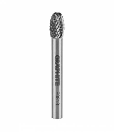 Frez do metalu HM, typ E (owalny), 8 x 13 mm, trzpień 6 x 45 mm GTX GRAPHITE 55H364
