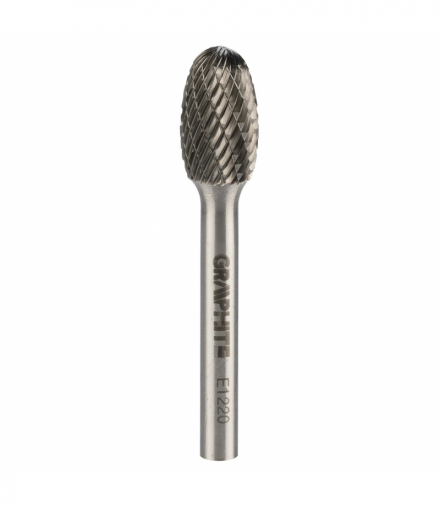 Frez do metalu HM, typ E (owalny), 12 x 20 mm, trzpień 6 x 45 mm GTX GRAPHITE 55H366