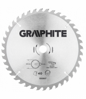Tarcza do pilarki, widiowa, 315 x 30 mm, 40 zębów GTX GRAPHITE 55H607