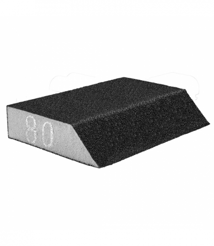 Gąbka ścierna 125 x 25 x 90 mm, K80, skośna GTX GRAPHITE 55H922