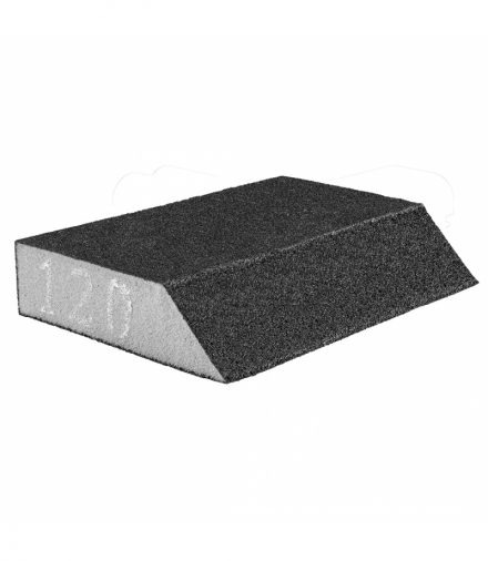 Gąbka ścierna 125 x 25 x 90 mm, K120, skośna GTX GRAPHITE 55H923