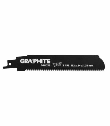 Brzeszczot do piły szablastej, HM, 152 x 24 x 1.25 mm, 8TPI GTX GRAPHITE 56H036