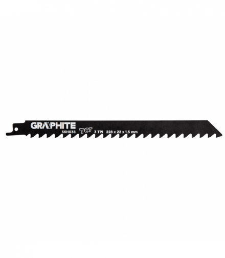 Brzeszczot do piły szablastej, HM, 228 x 22 x 1.5 mm, 3TPI GTX GRAPHITE 56H038