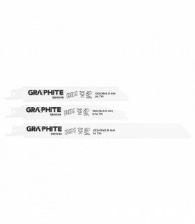 Brzeszczoty do piły szablastej, BIM, zestaw 3 szt. GTX GRAPHITE 56H048