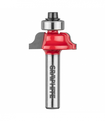 Frez kształtowy z łożyskiem, ozdobny, HM, 25.7 x 9.7 mm, trzpień 8 mm GTX GRAPHITE 56H238