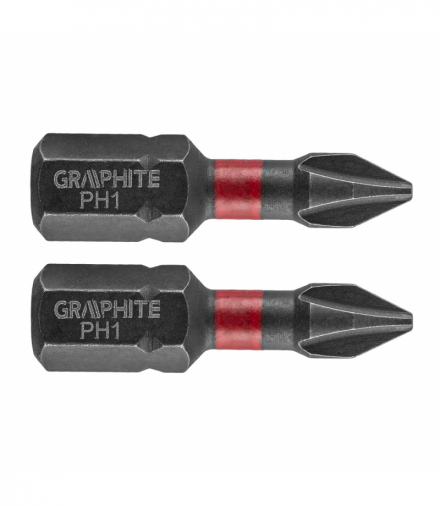 Bity udarowe PH1 x 25 mm, 2 szt. GTX GRAPHITE 56H500
