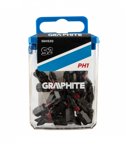 Bity udarowe PH1 x 25 mm, 20 szt. GTX GRAPHITE 56H530