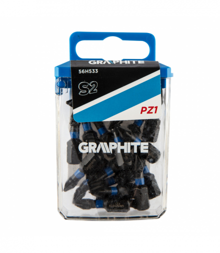 Bity udarowe PZ1 x 25 mm, 20 szt. GTX GRAPHITE 56H533