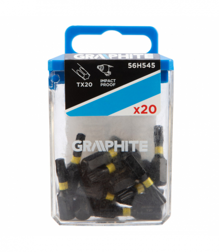 Bity udarowe TX20 x 25 mm, 20 szt. GTX GRAPHITE 56H545